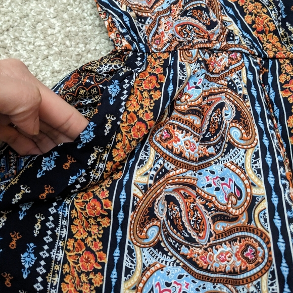 Boho tassel romper v neck short sleeve - Picture 10 of 13